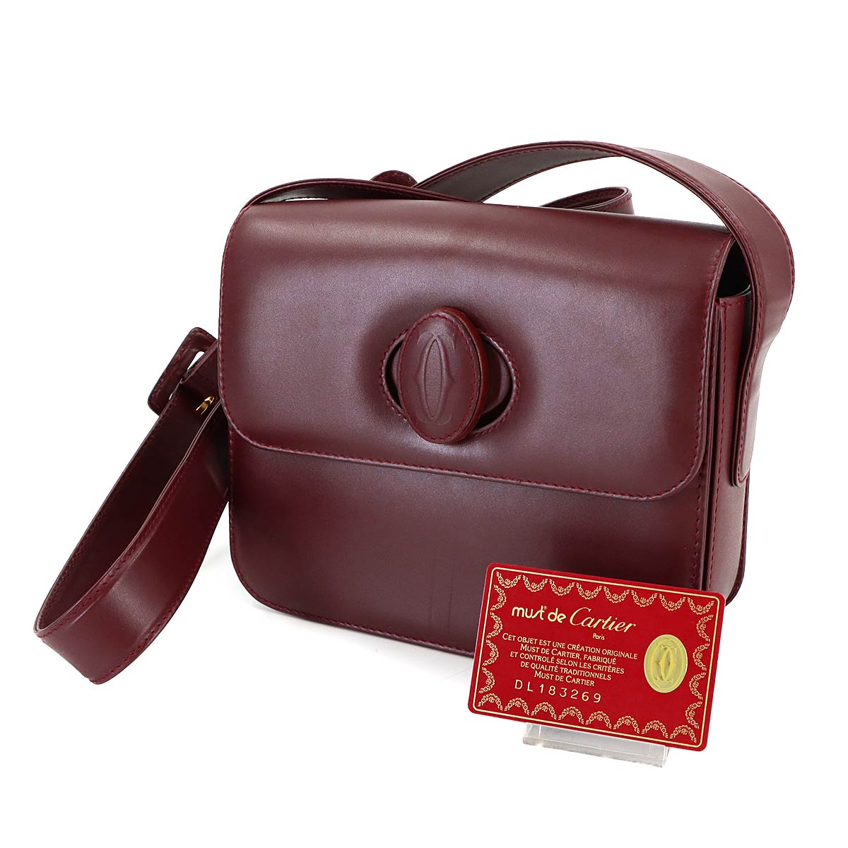 Must Line Shoulder Bag Leather Bordeaux Purse