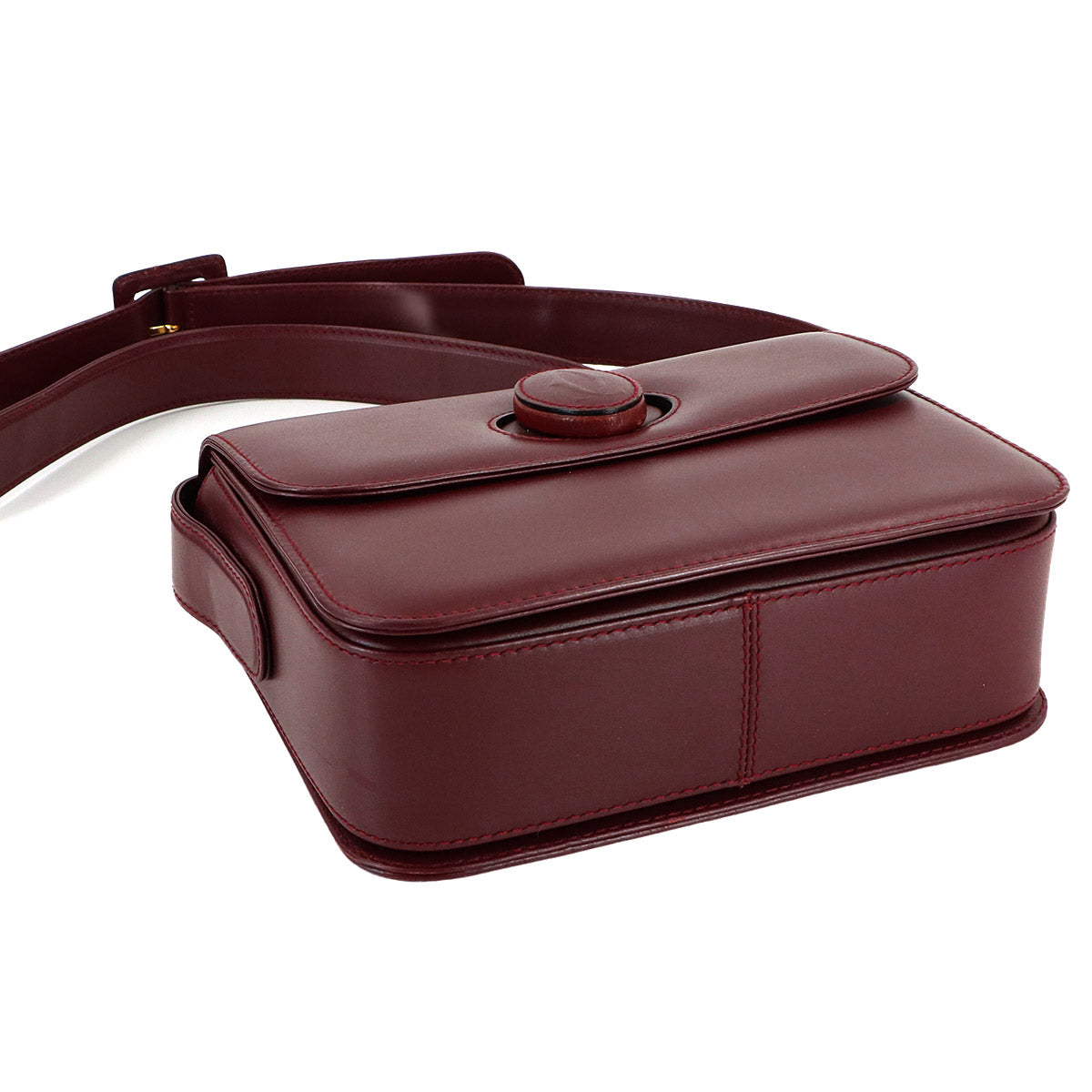 Must Line Shoulder Bag Leather Bordeaux Purse