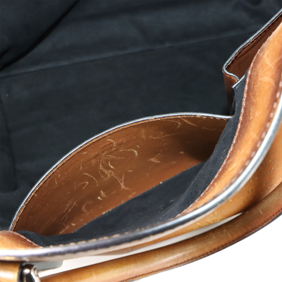 Calligraphy Toujours Tote Bag Venezia Leather Brown Purse