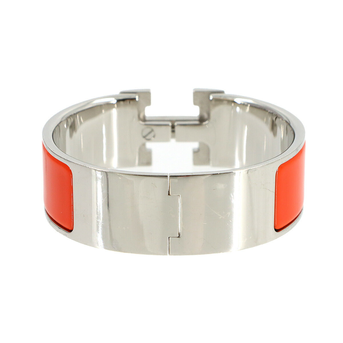Clic Clac H Bangle Orange Silver Accessory