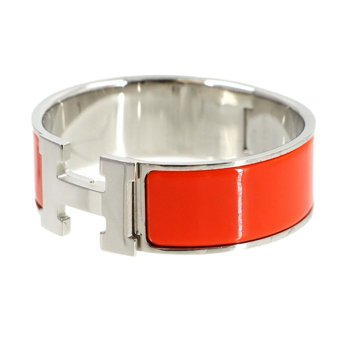 Clic Clac H Bangle Orange Silver Accessory