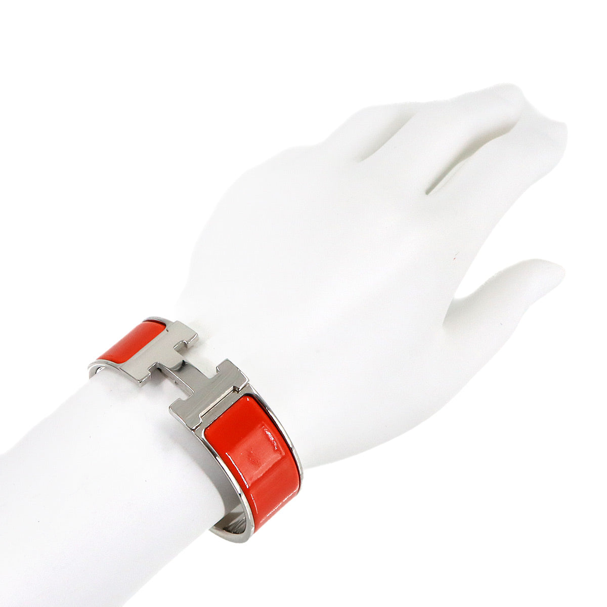 Clic Clac H Bangle Orange Silver Accessory