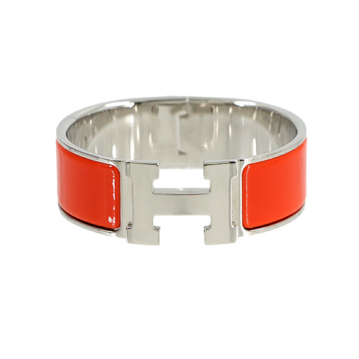 Clic Clac H Bangle Orange Silver Accessory