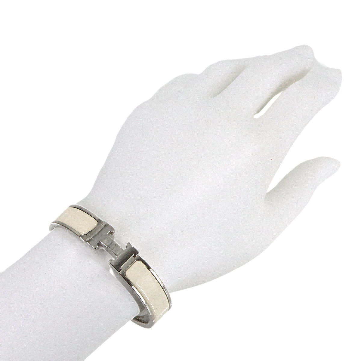 Clic H PM Bangle Silver White Accessory 90317160