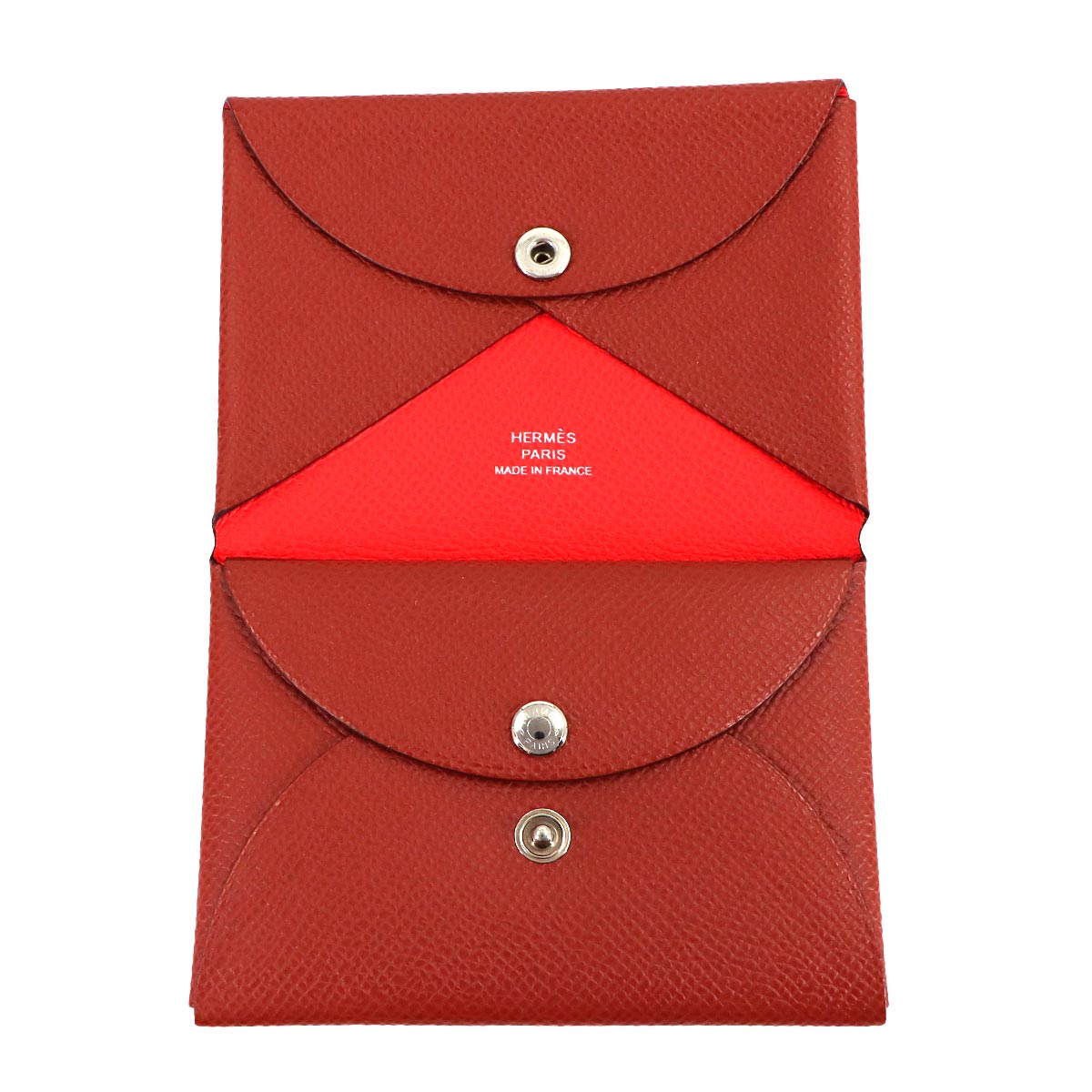 Calvi Duo Card Case Evercolor Rouge Venitien Rose Texese