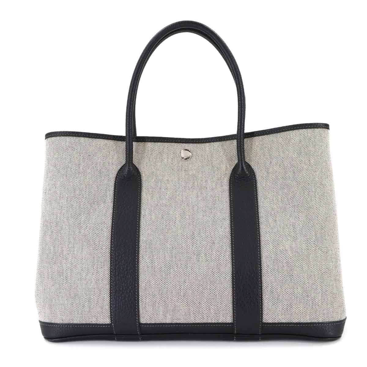 Garden Party PM Tote Bag Toile H Negonda Black Gray