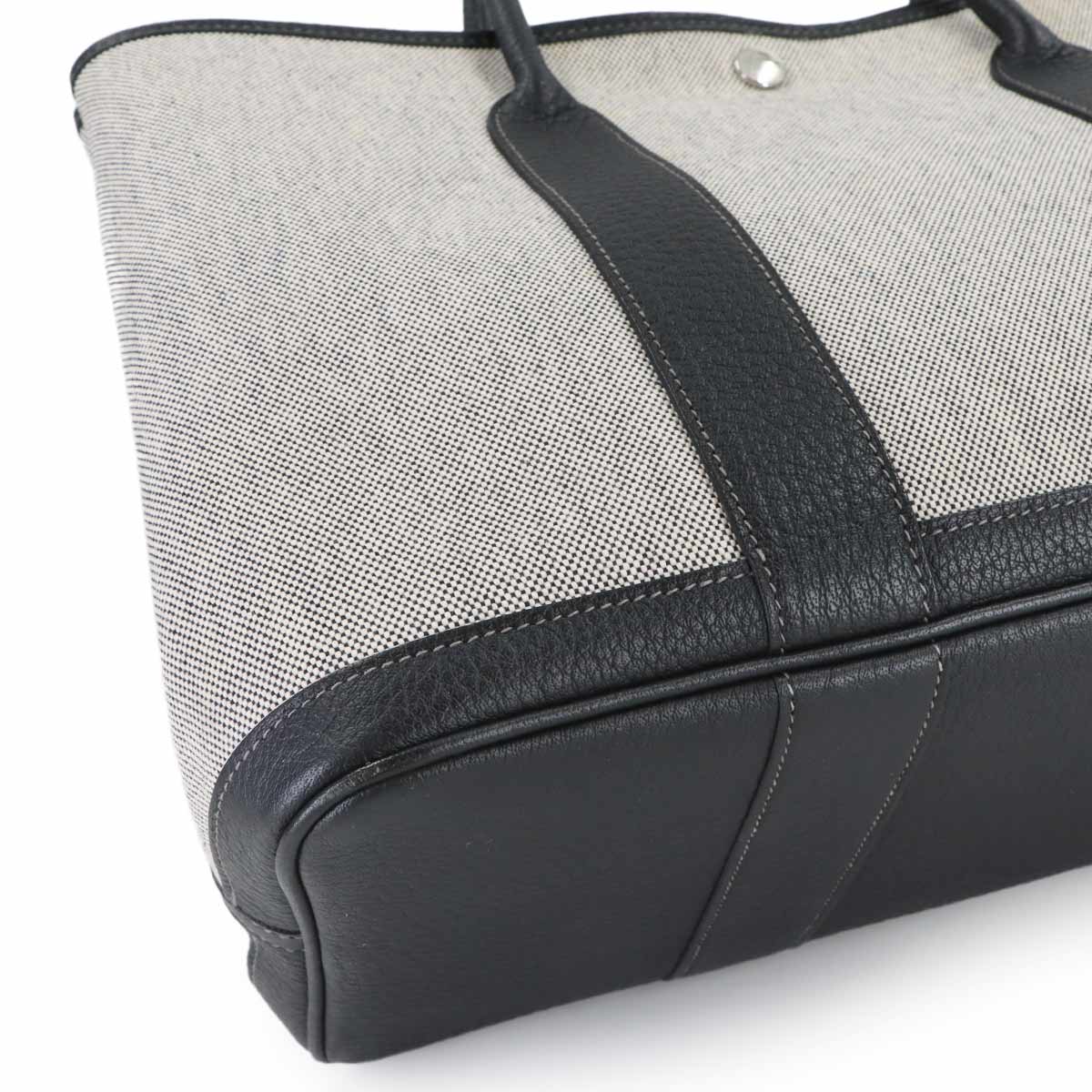 Garden Party PM Tote Bag Toile H Negonda Black Gray