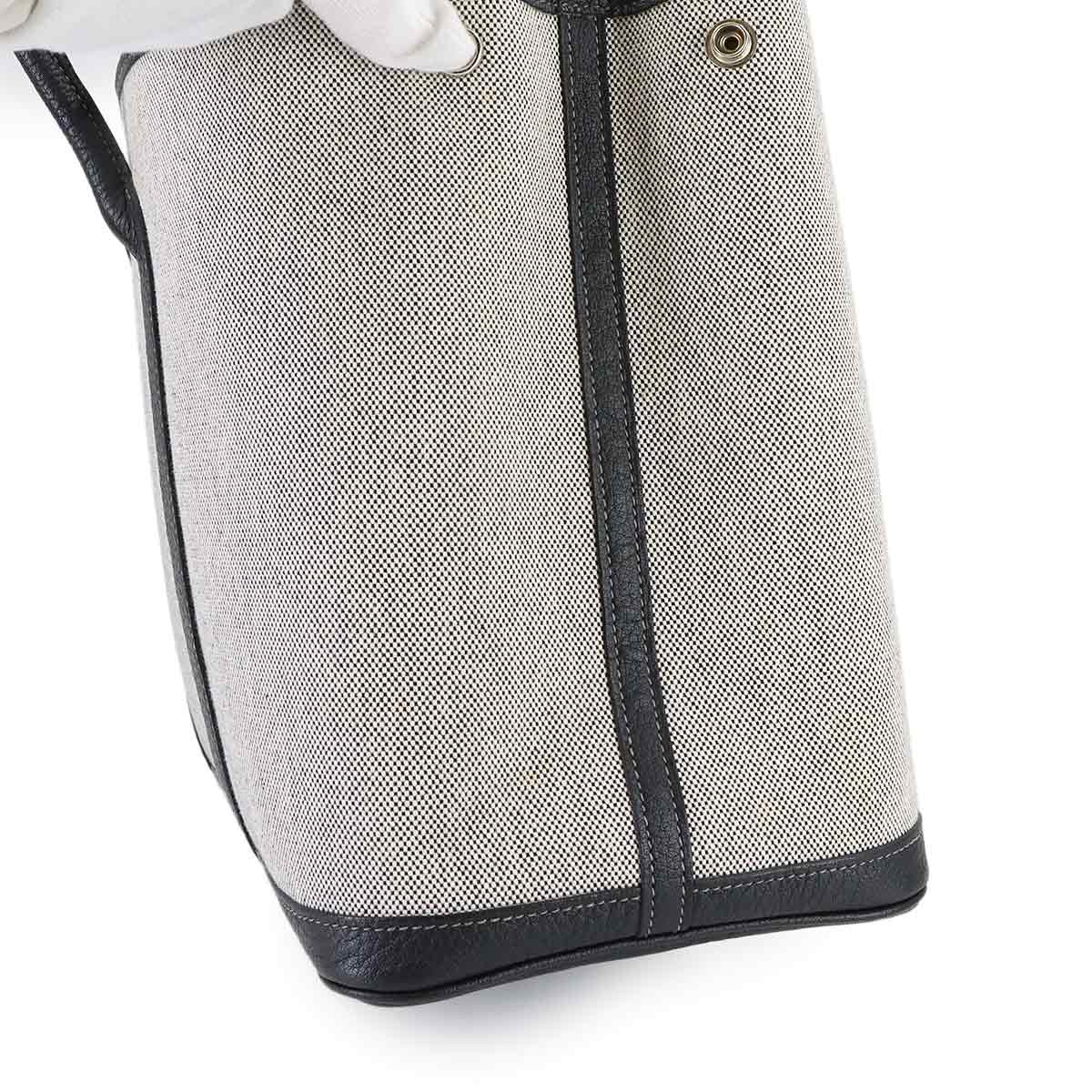 Garden Party PM Tote Bag Toile H Negonda Black Gray