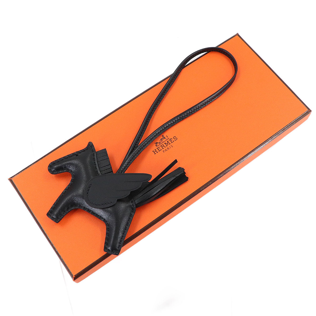 Rodeo Pegasus PM Bag Charm Agneau Milo So Black