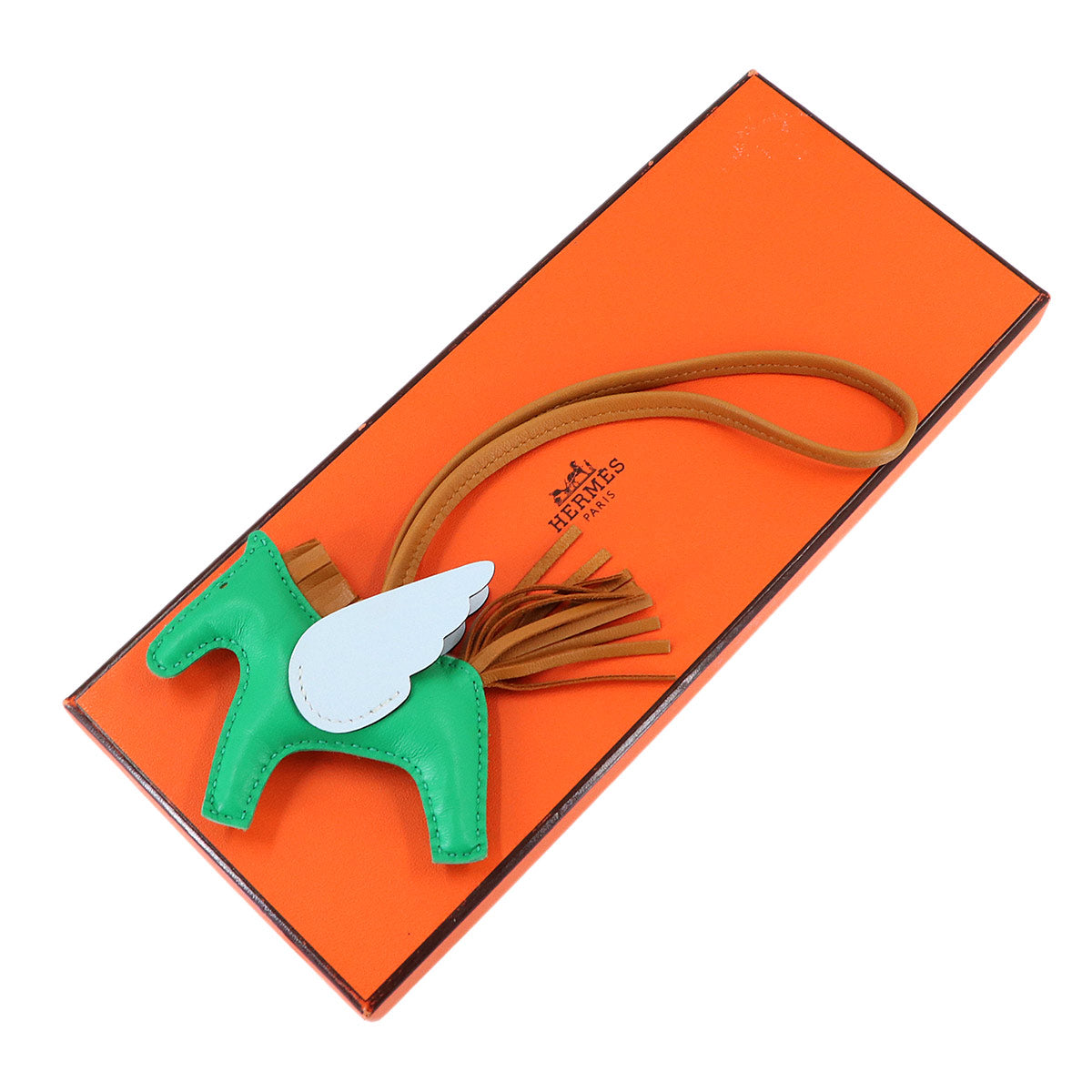 Rodeo Pegasus PM Bag Charm Agneau Milo Menthe Sesame Bleu Brumu