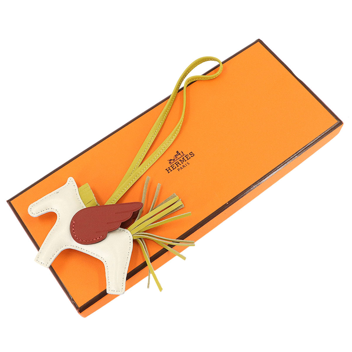 Rodeo Pegasus PM Bag Charm Agneau Milo Craie Lime Cuivre