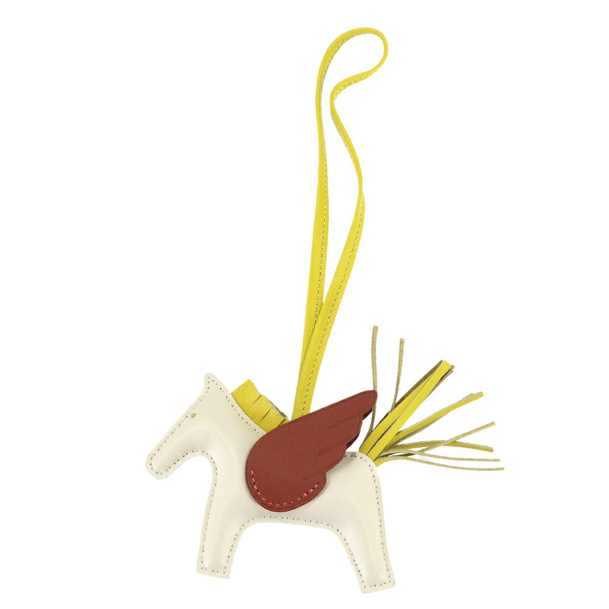 Rodeo Pegasus PM Bag Charm Agneau Milo Craie Lime Cuivre