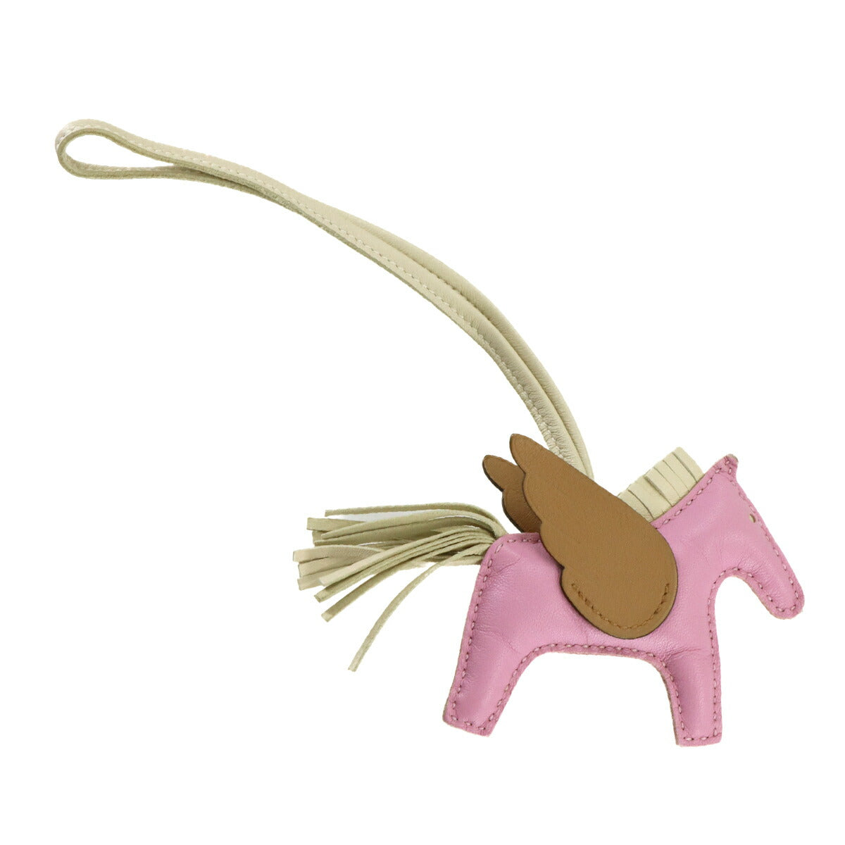 Rodeo Pegasus PM Bag Charm Agneau Milo Mauve sylvestre Craie