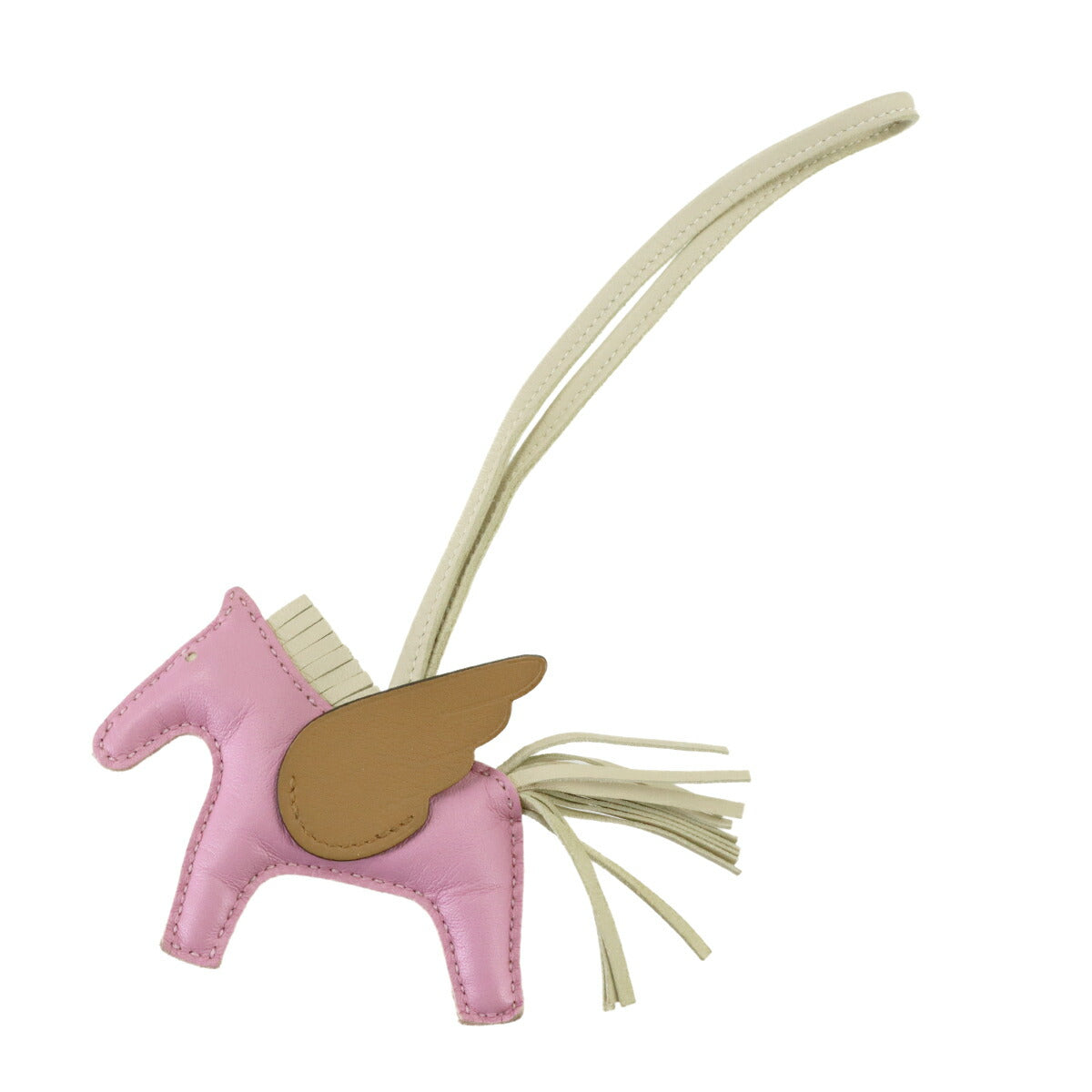 Rodeo Pegasus PM Bag Charm Agneau Milo Mauve sylvestre Craie