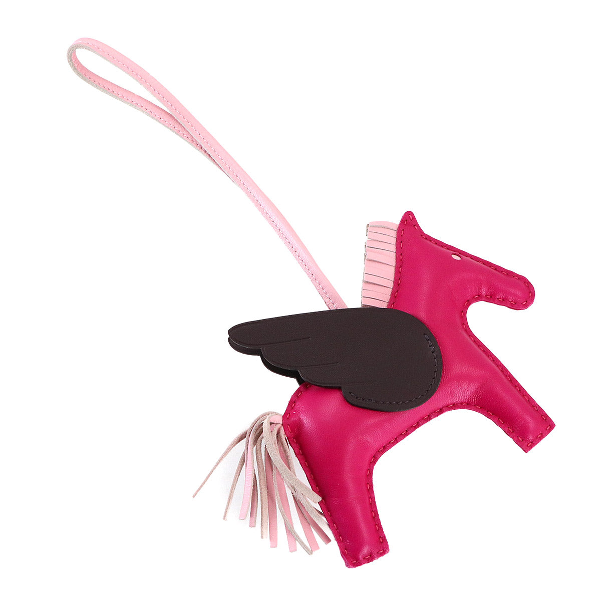 Rodeo Pegasu MM Bag Charm Agneau Milo Swift Framboise Rouge