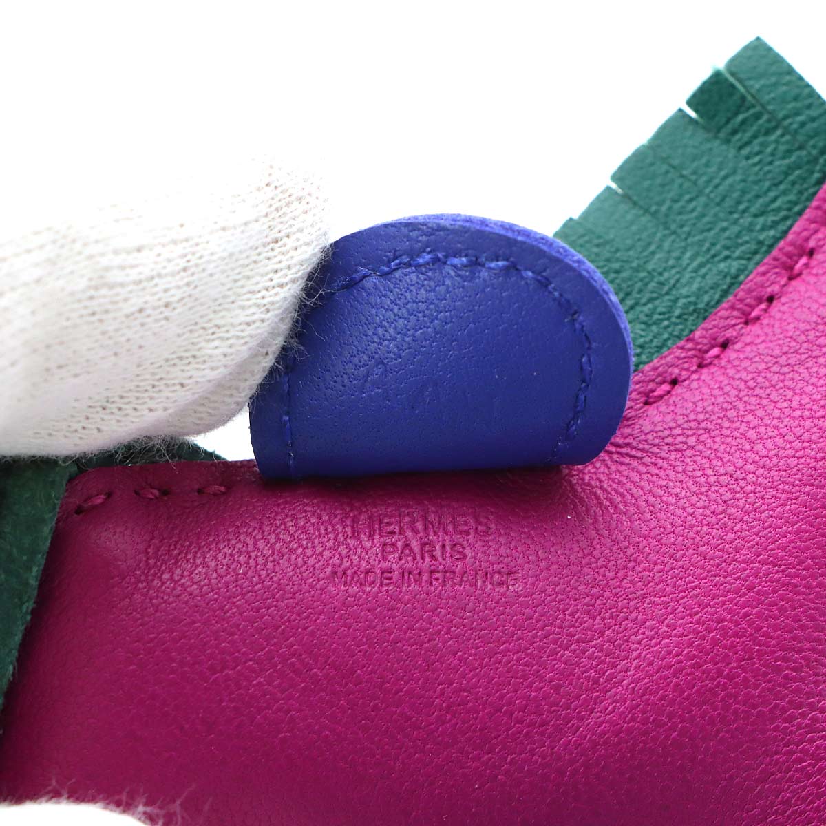 Rodeo PM Bag Charm Agneau Milo Rose Purple Blue Electric