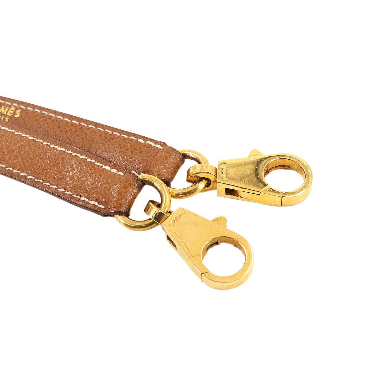 Shoulder strap Coushevel Epsom Gold Brown