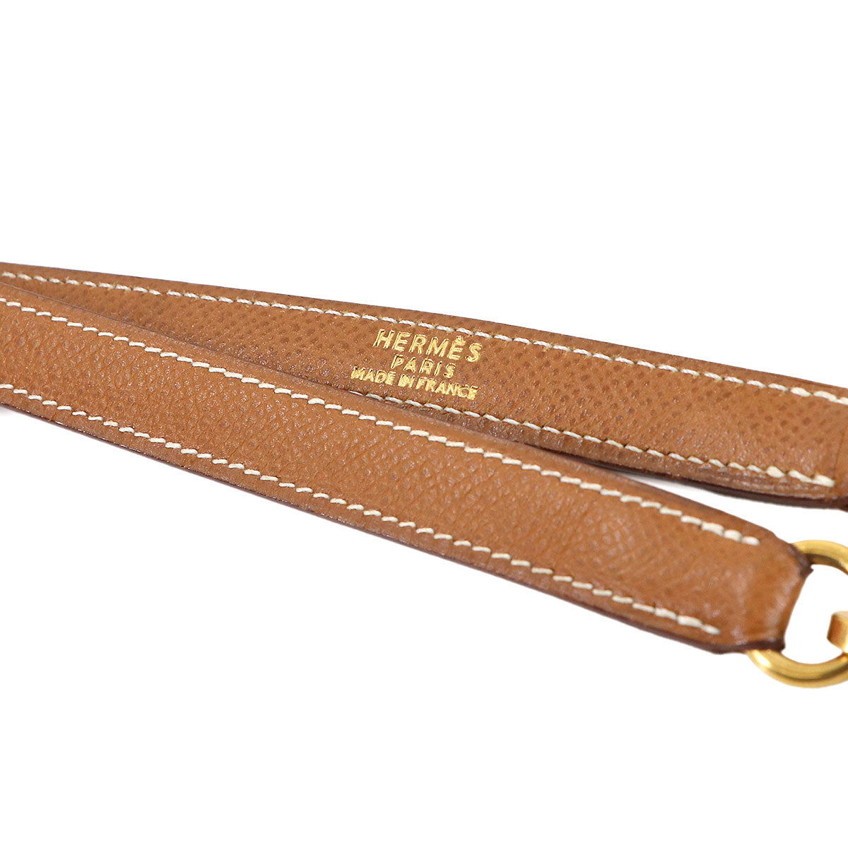 Shoulder strap Coushevel Epsom Gold Brown