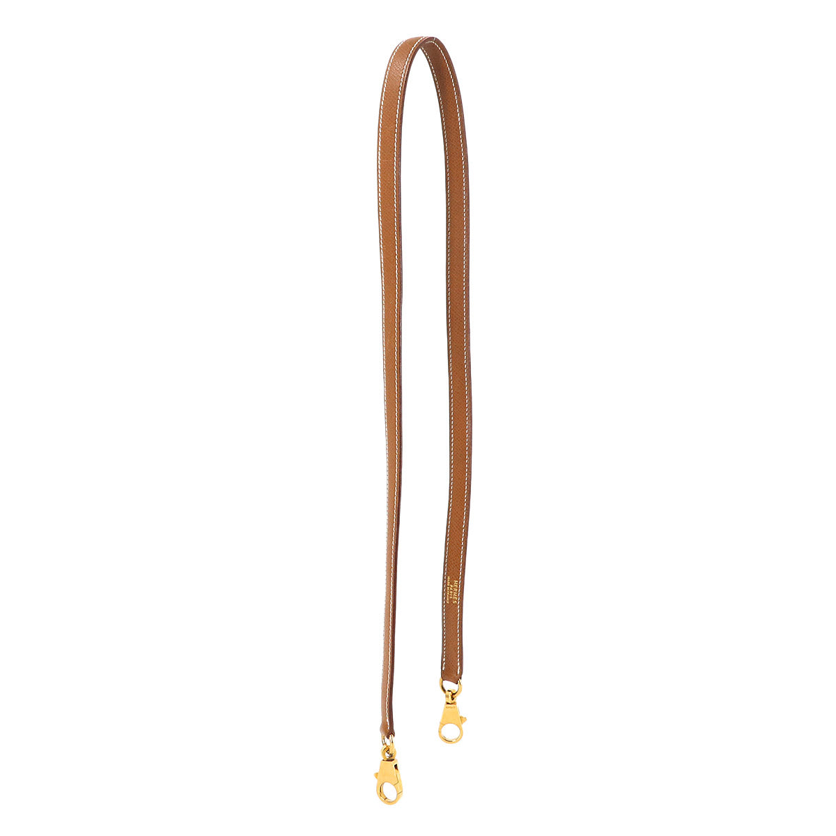 Shoulder strap Coushevel Epsom Gold Brown