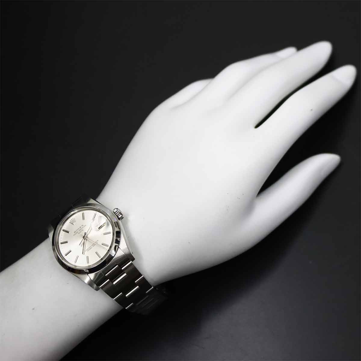 Oyster Perpetual Date 1500 Serial 4 Silver Dial Mens Watch