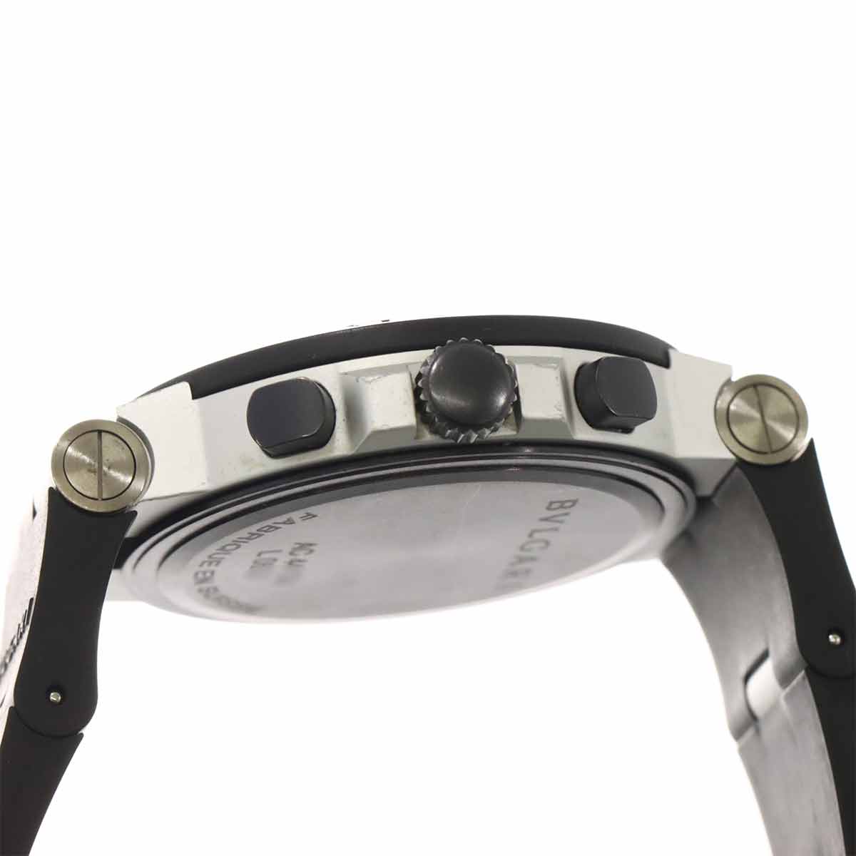Aluminum AC44TA Chronograph Date Silver Black Dial Mens