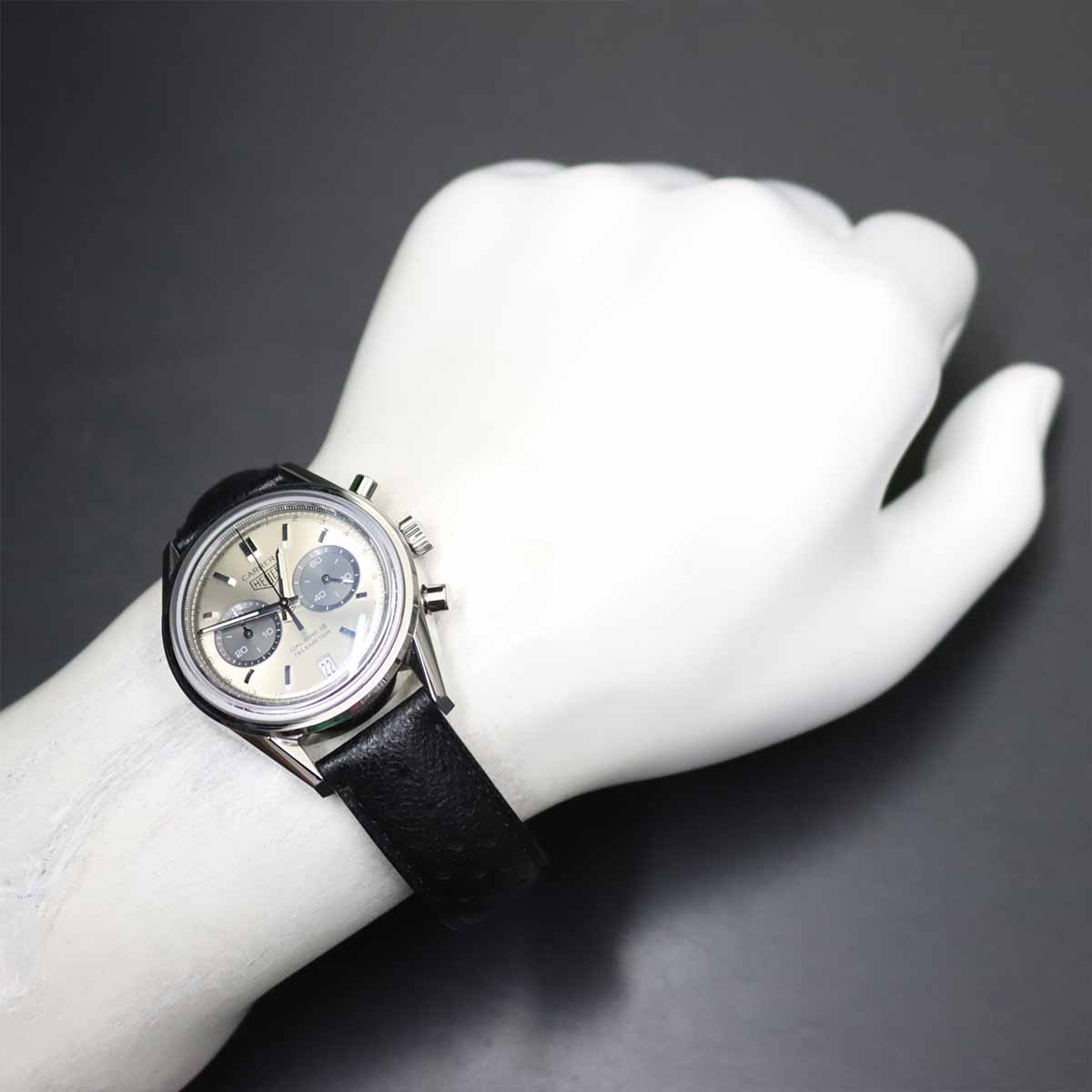 Carrera Chronograph CAR221A Silver Dial Automatic Mens Watch