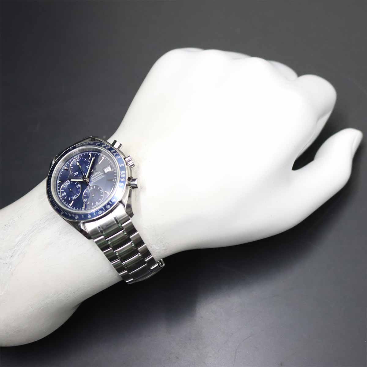 Speedmaster Date 3212 80 Chronograph Automatic Blue Dial Mens