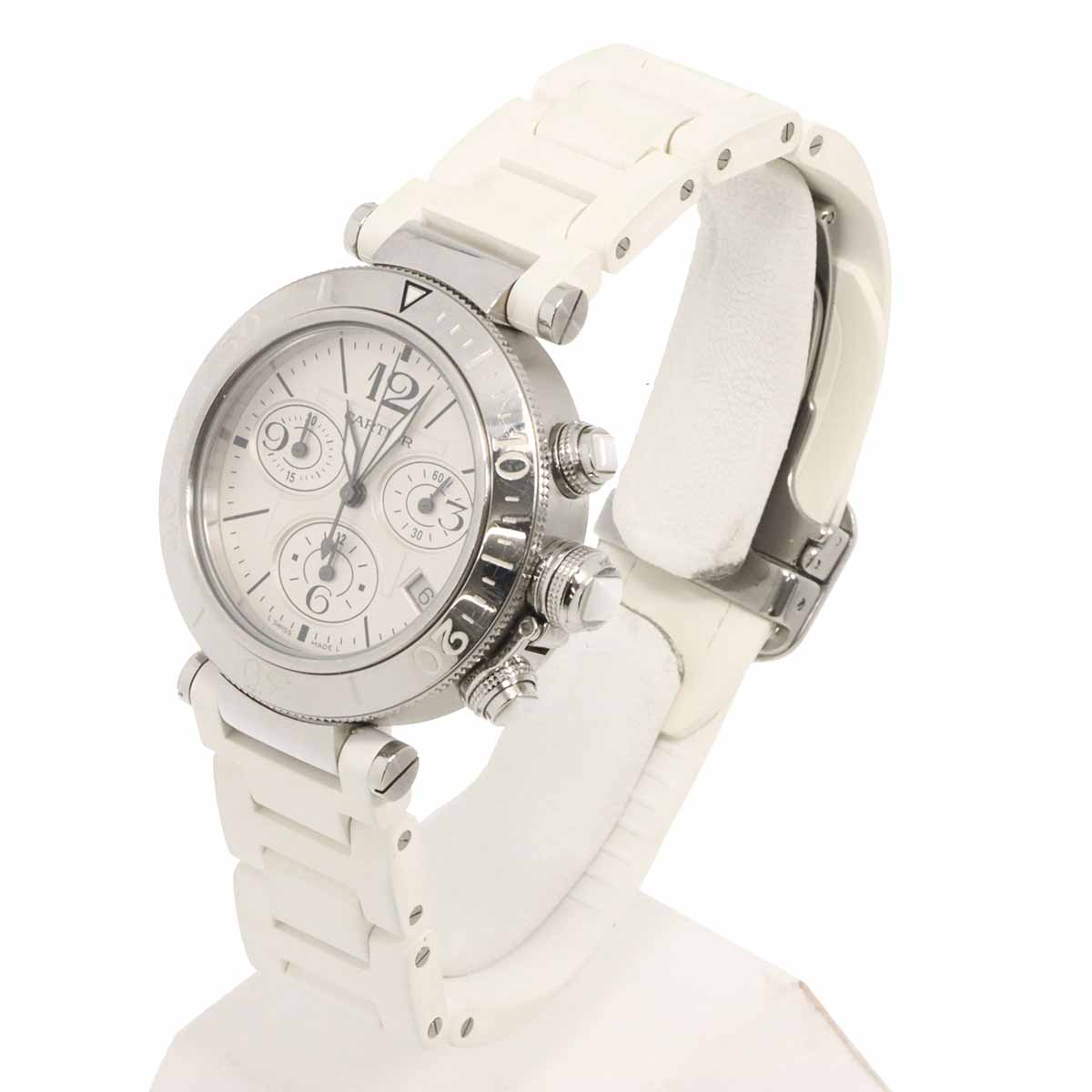 Pasha Seatimer Chronograph W3140005 Quartz Silver Dial