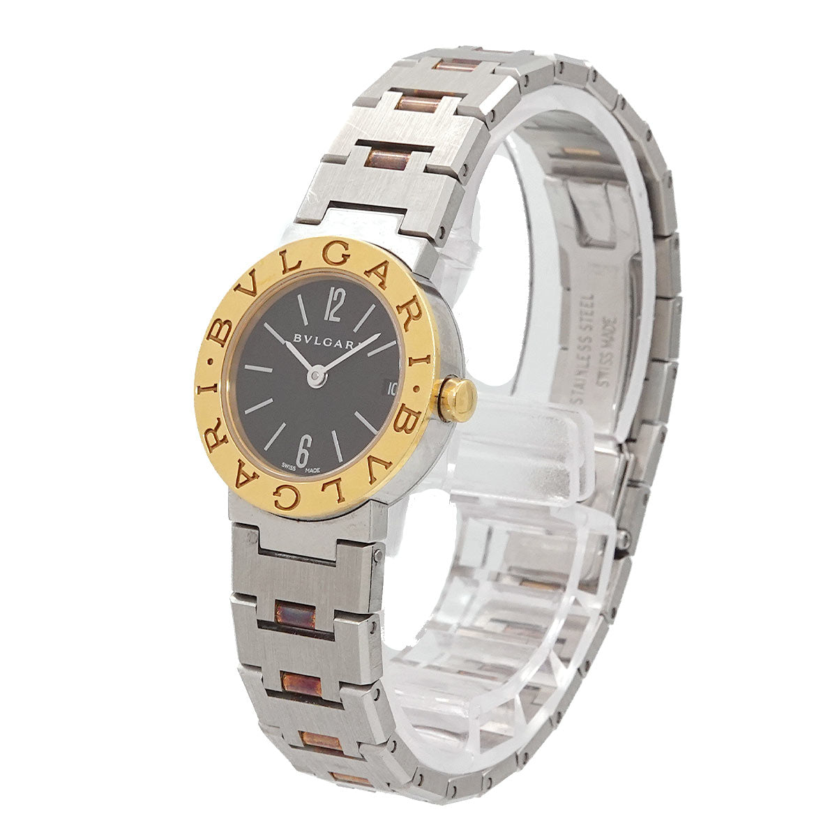 BVLGARIBVLGARI Two Tones BB23SG YG Black Dial Ladies