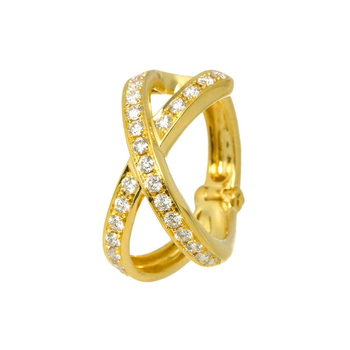 Diamond 0.46ct Ear cuff 18K YG 750 One Piece only