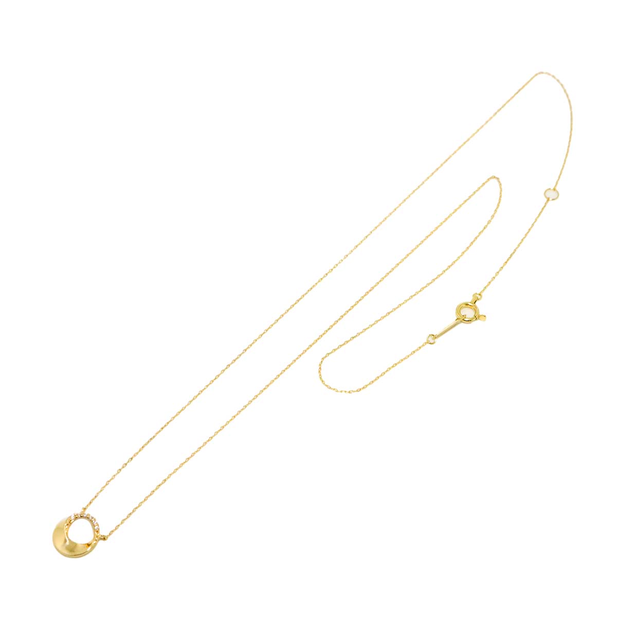 Diamond 0.02ct Necklace 10K YG 416