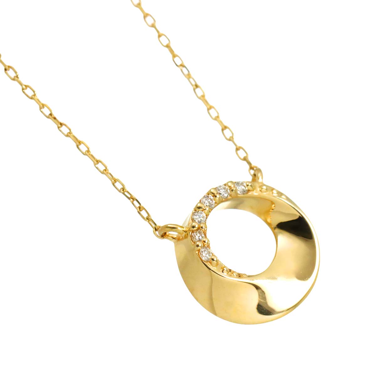 Diamond 0.02ct Necklace 10K YG 416