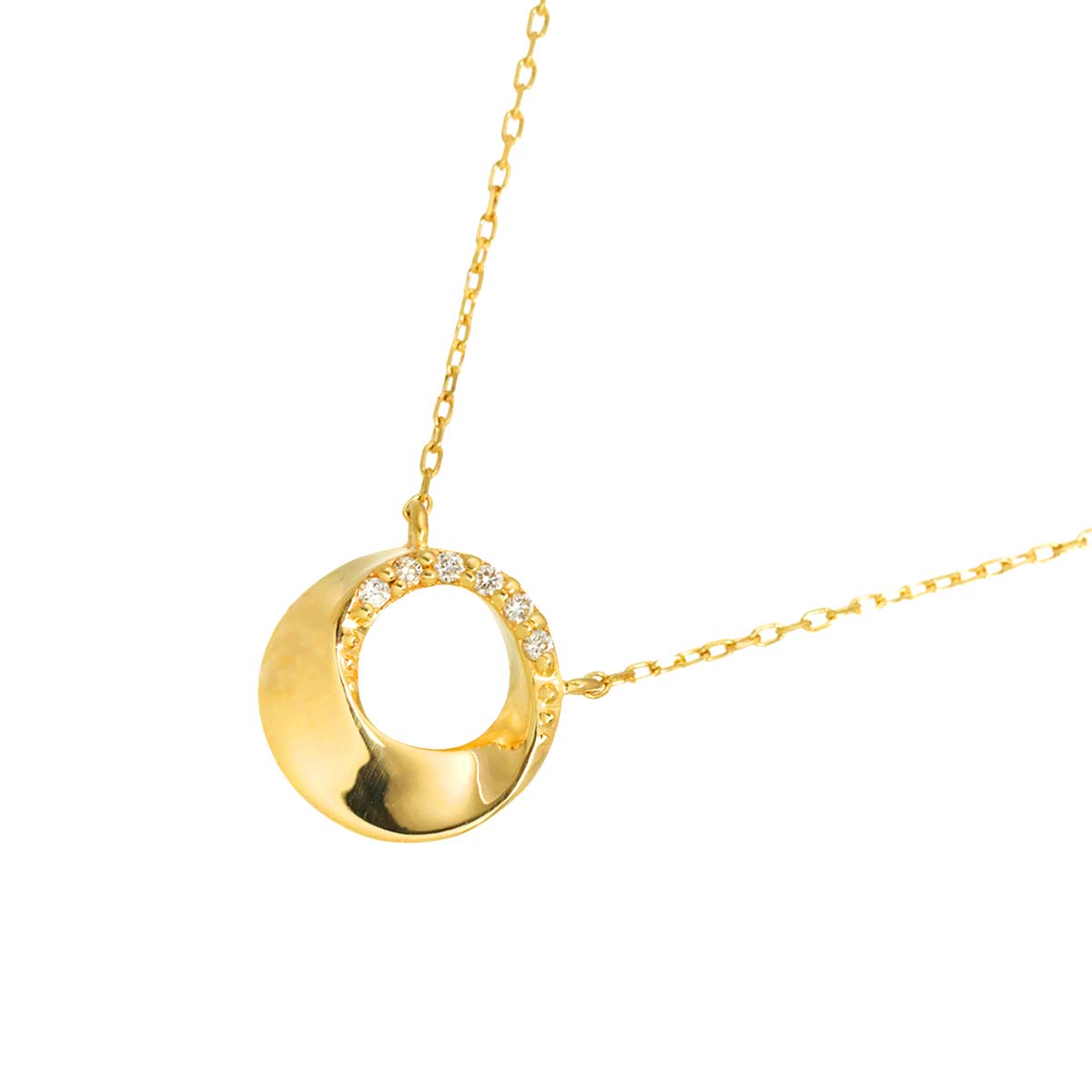 Diamond 0.02ct Necklace 10K YG 416
