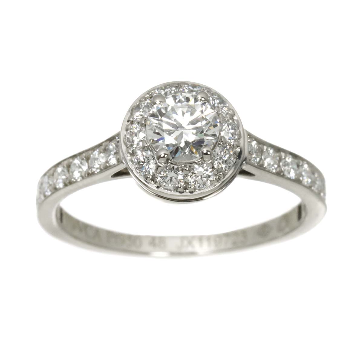 Diamond 0.31ct D/VVS2/3EX Ring Pt size48 4-4.5(US)