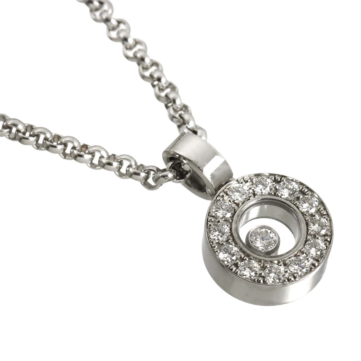 Happy Diamond Necklace 18K White Gold 750