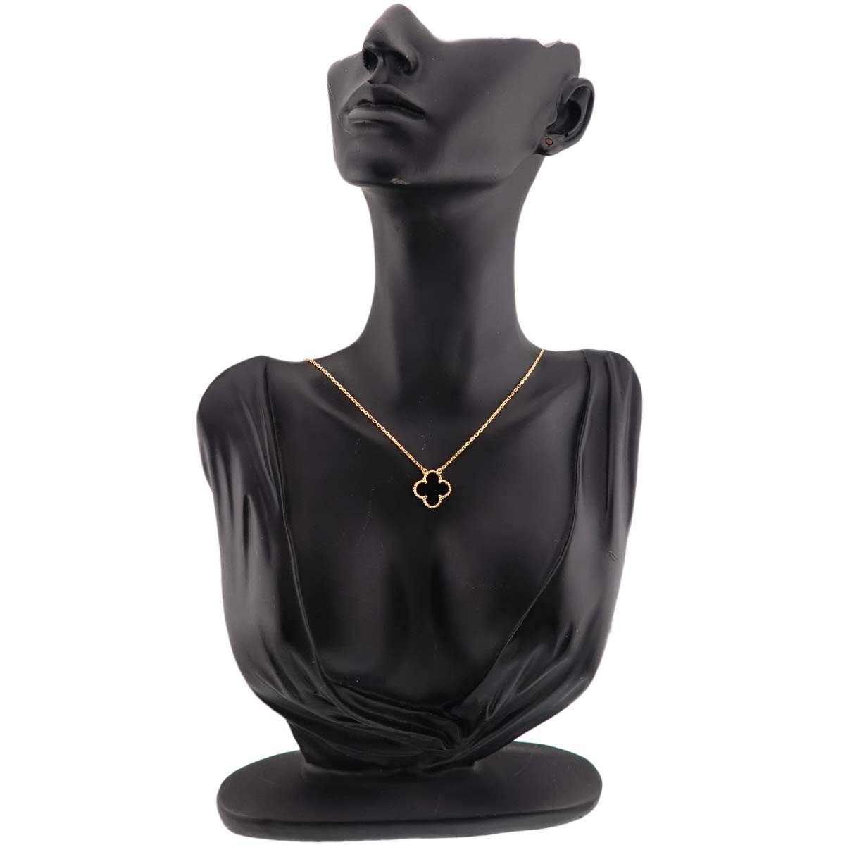 Vintage Alhambra Onyx Necklace 18K YG 750