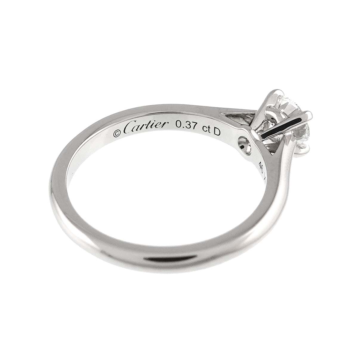 Diamond 0.37ct F/VVS1/3EX Ring Platinum Size46 3.75(US)