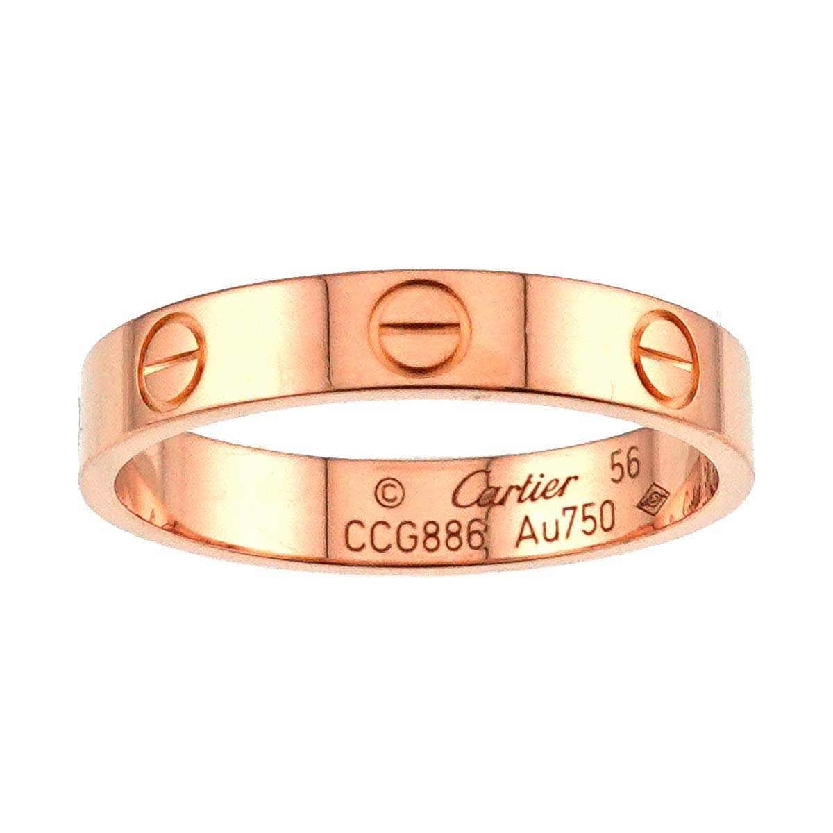 Mini Love Ring 18K Pink Gold 750 size56 7.25-7.5(US)