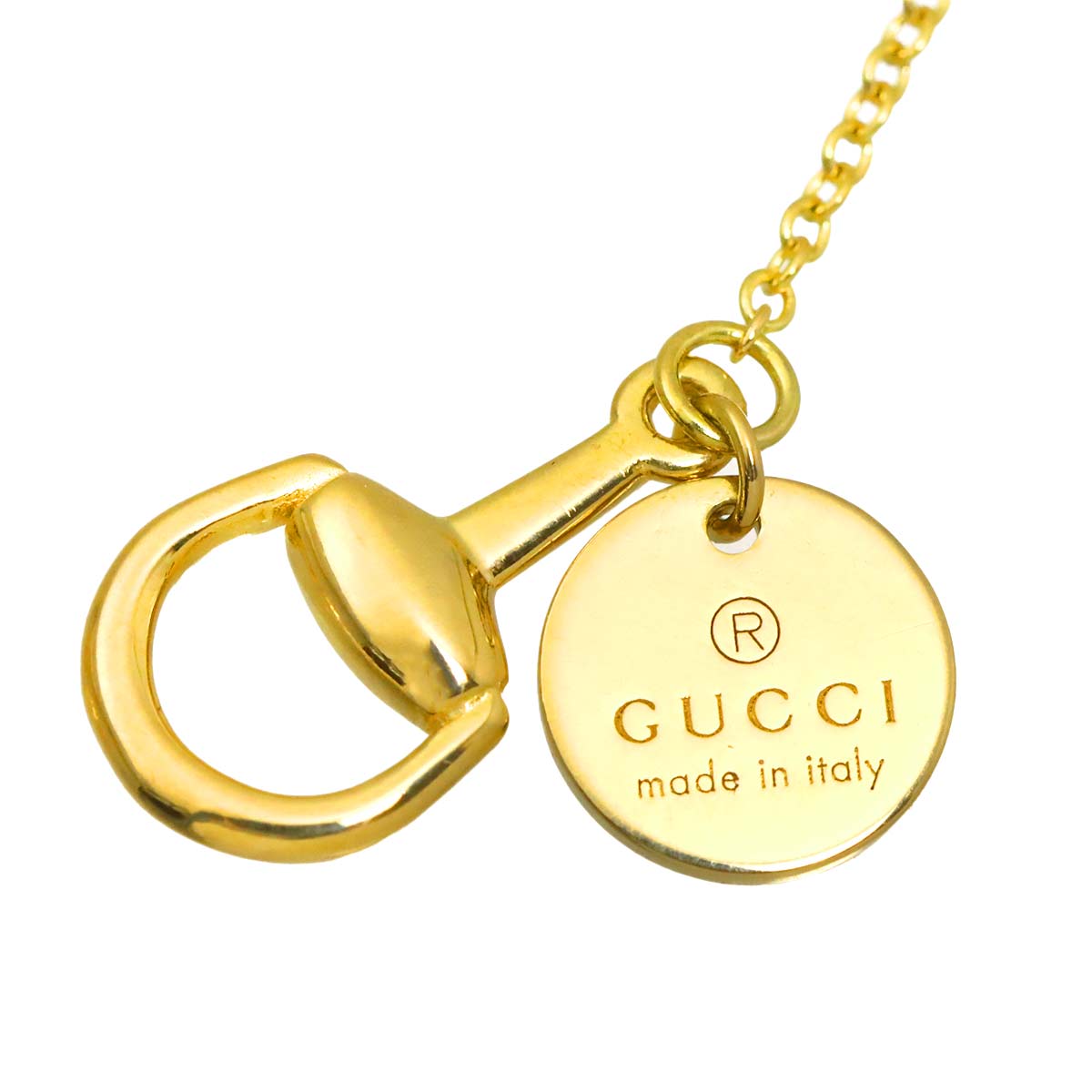 GUCCI Lariat Necklace 18K Yellow Gold 750