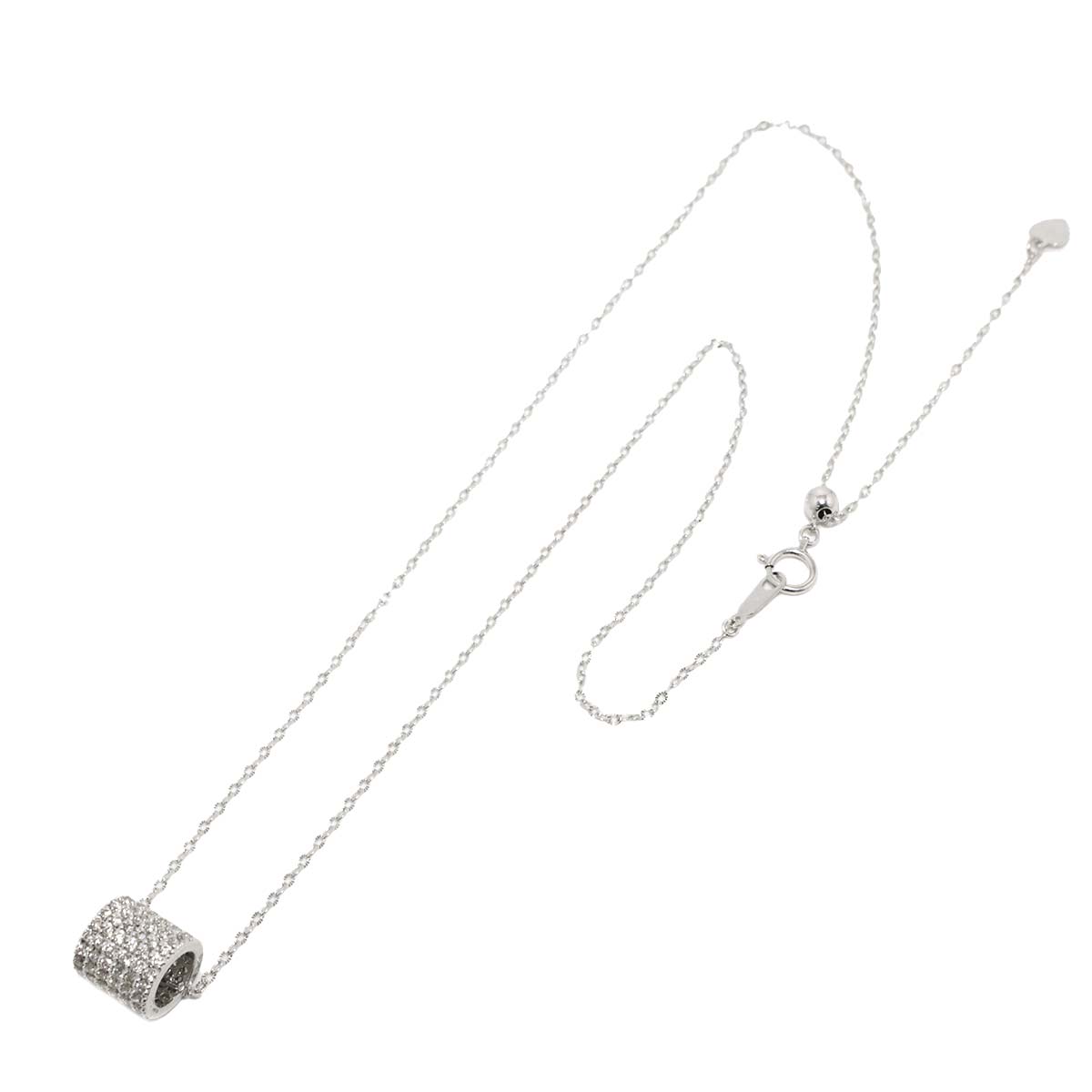 Diamond 1.00ct Necklace 18K WG White Gold 750