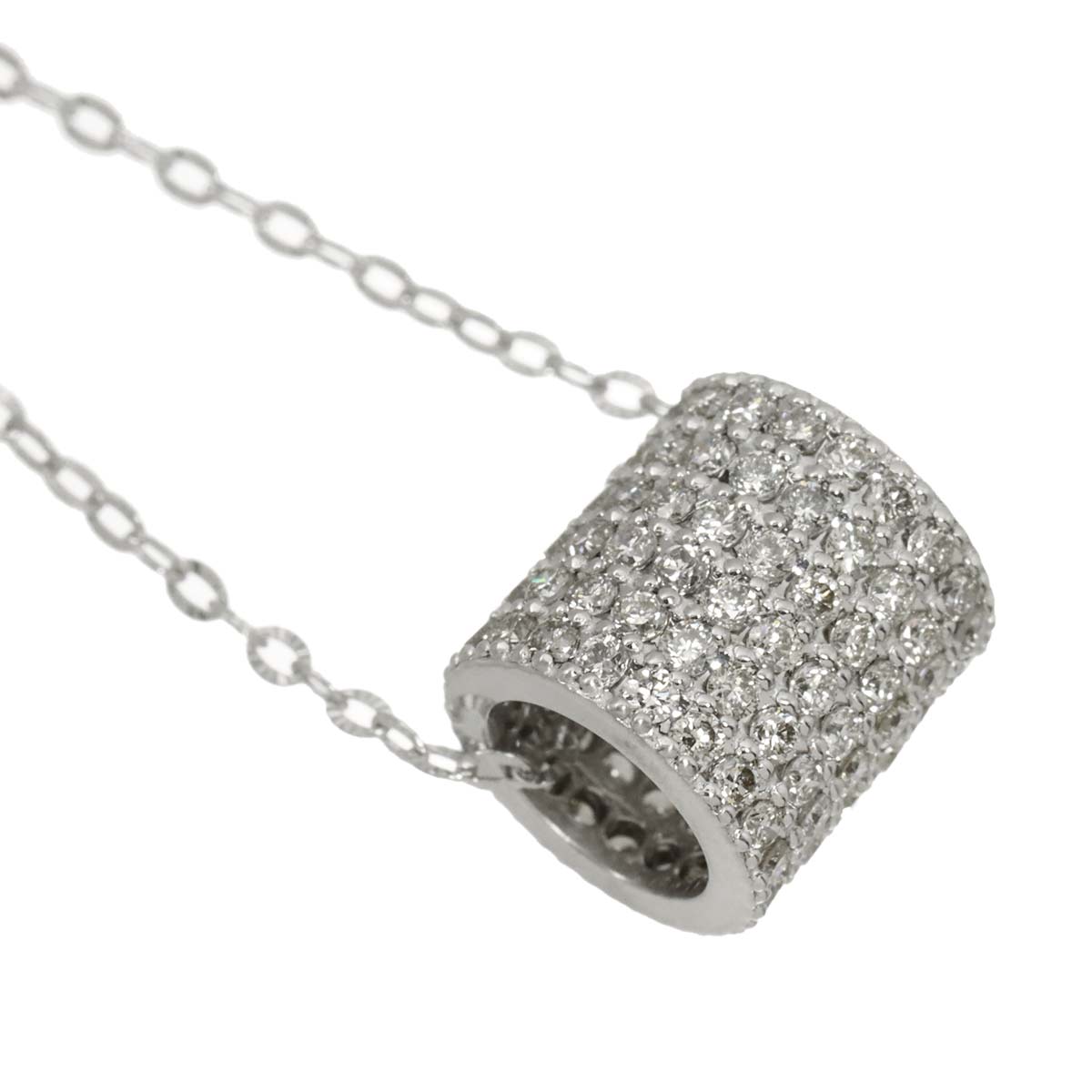 Diamond 1.00ct Necklace 18K WG White Gold 750