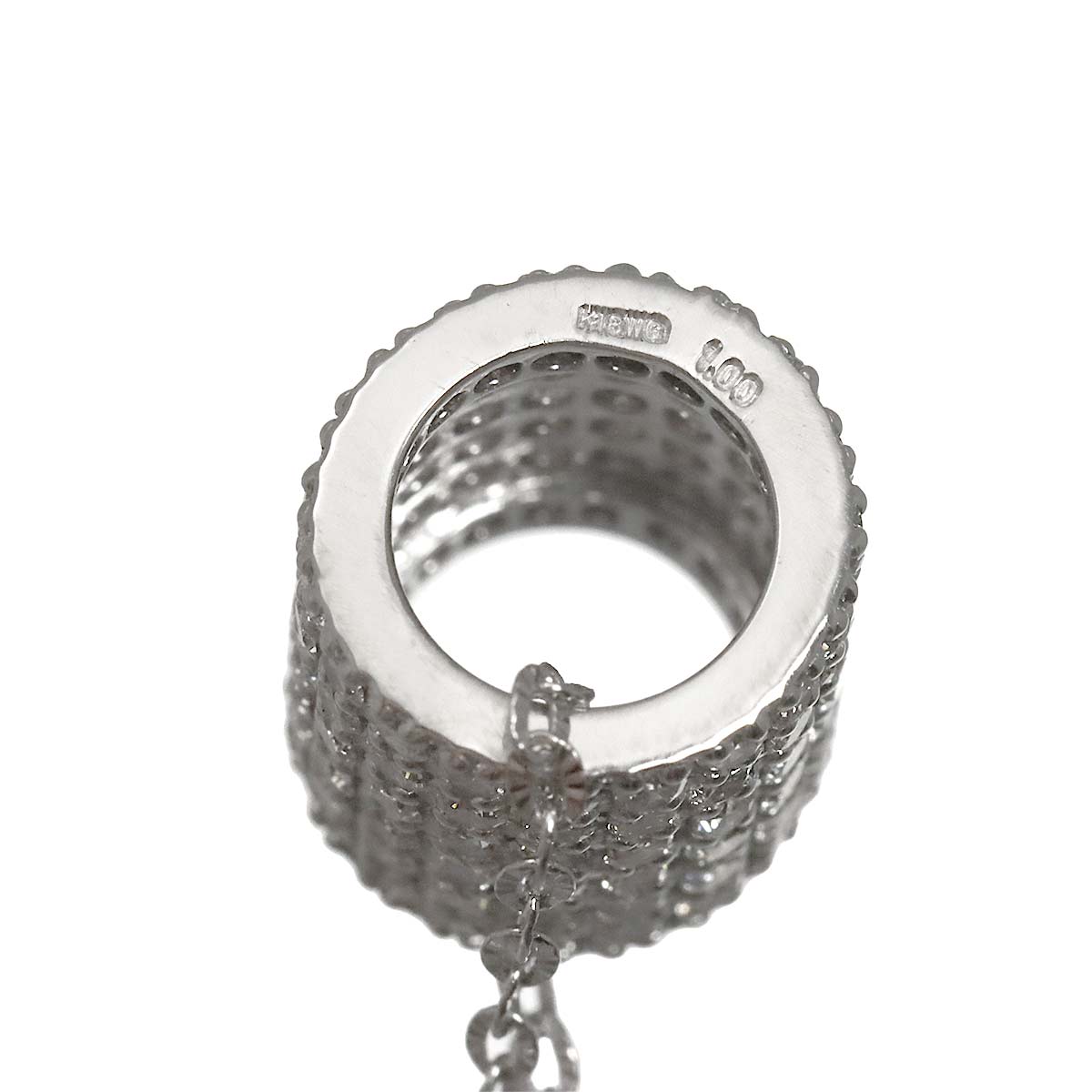Diamond 1.00ct Necklace 18K WG White Gold 750