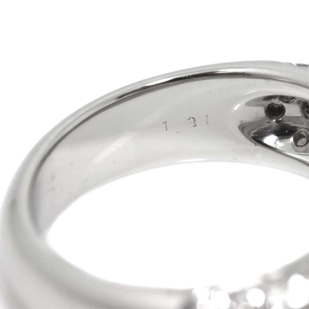 Diamond 1.31ct Ring 18K WG 750 Size4.5-4.75(US)