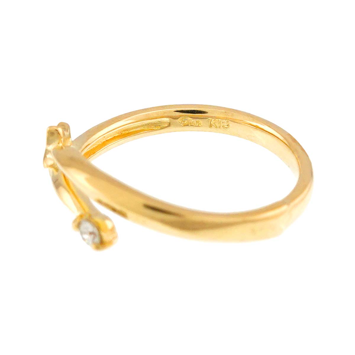 Diamond 0.03ct Ring 18K YG 750 Size2-2.25(US)