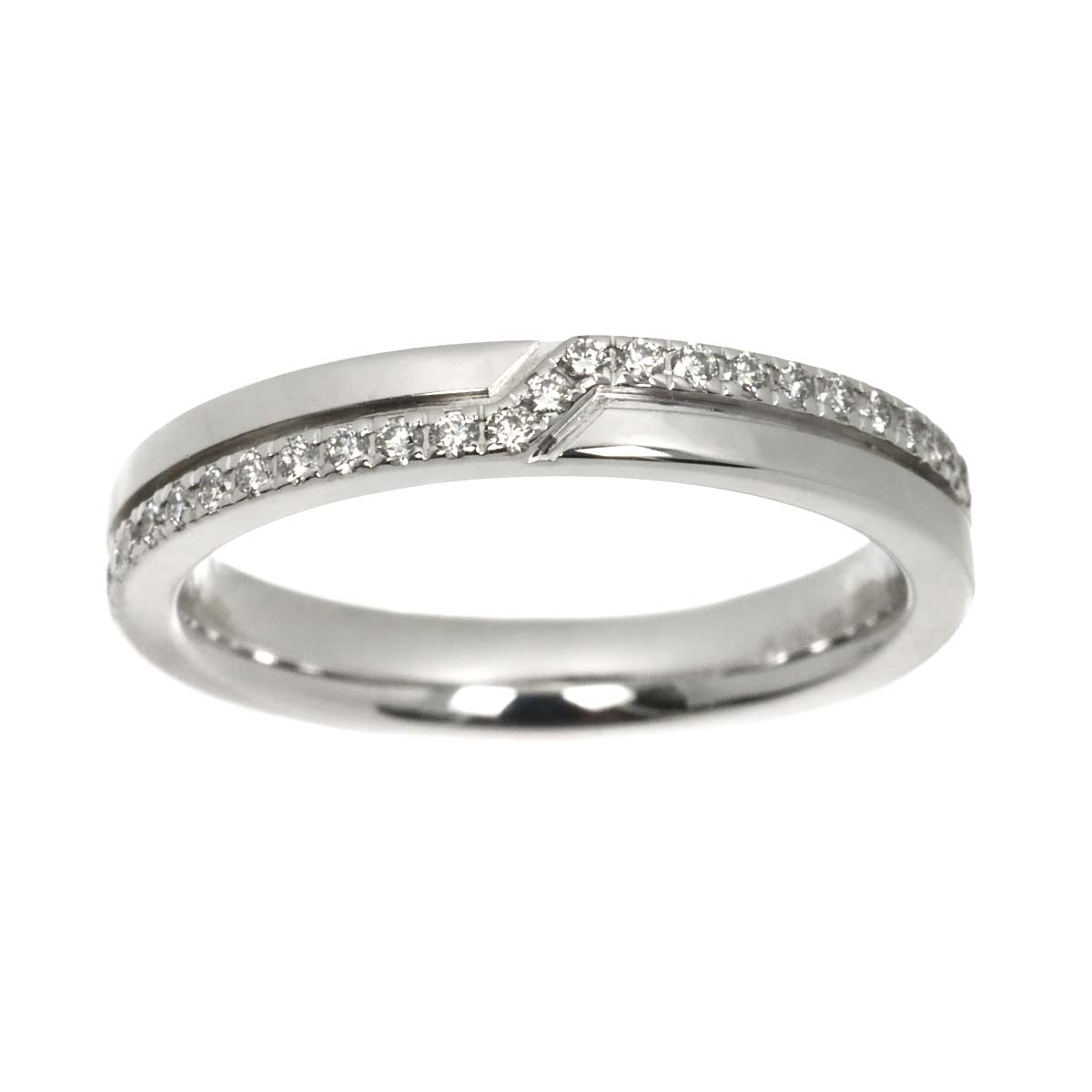 Diamond 0.14ct Ring 18K WG 750 Size5-5.25(US)