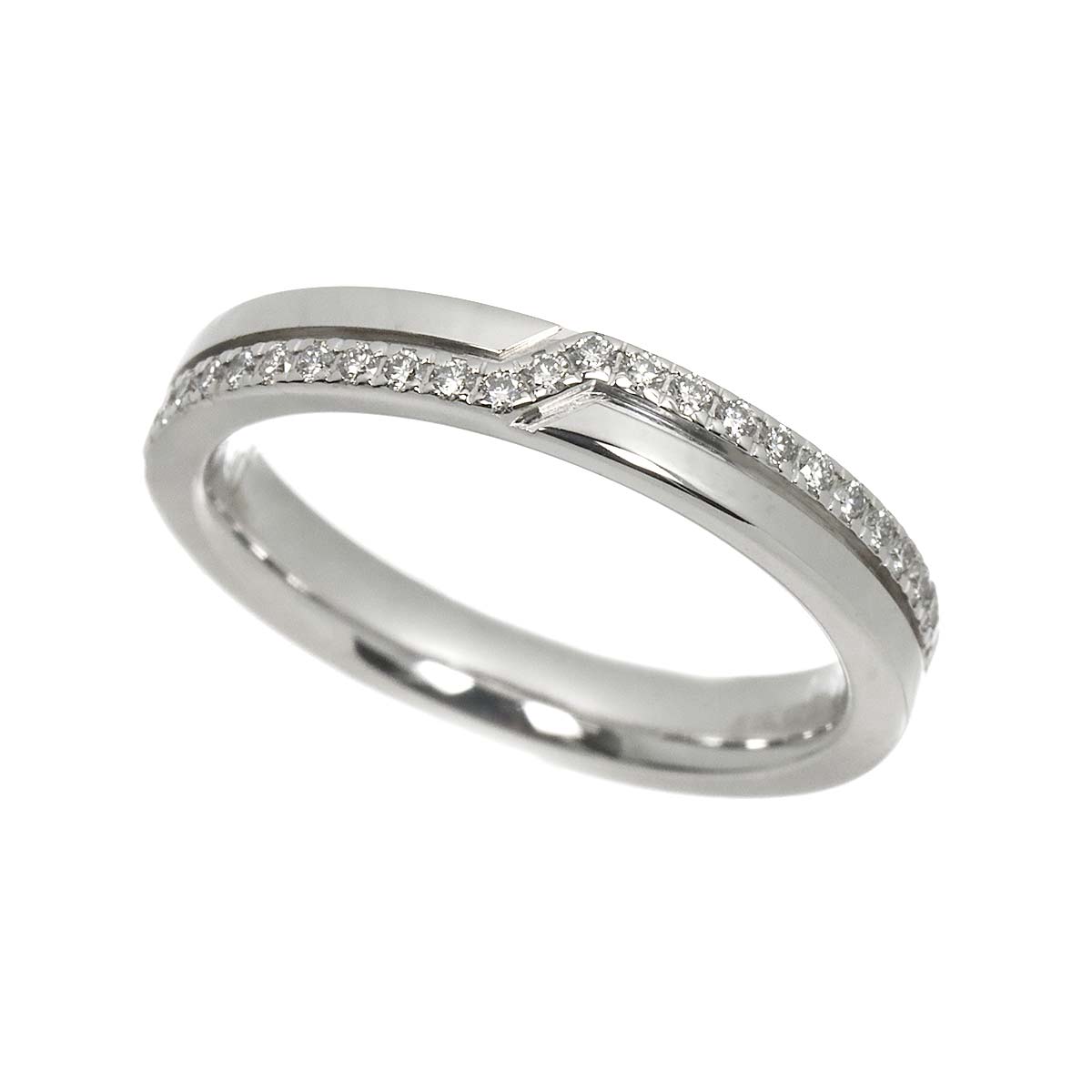 Diamond 0.14ct Ring 18K WG 750 Size5-5.25(US)