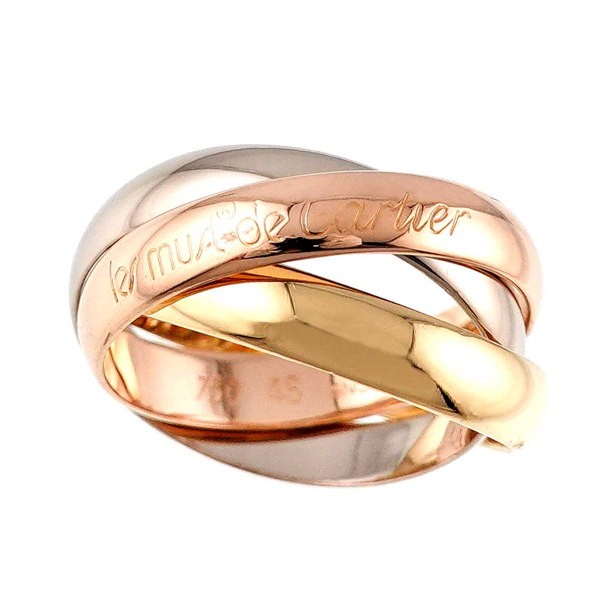Trinity Ring MM 18K YG WG PG 750 Size48 4.5(US)