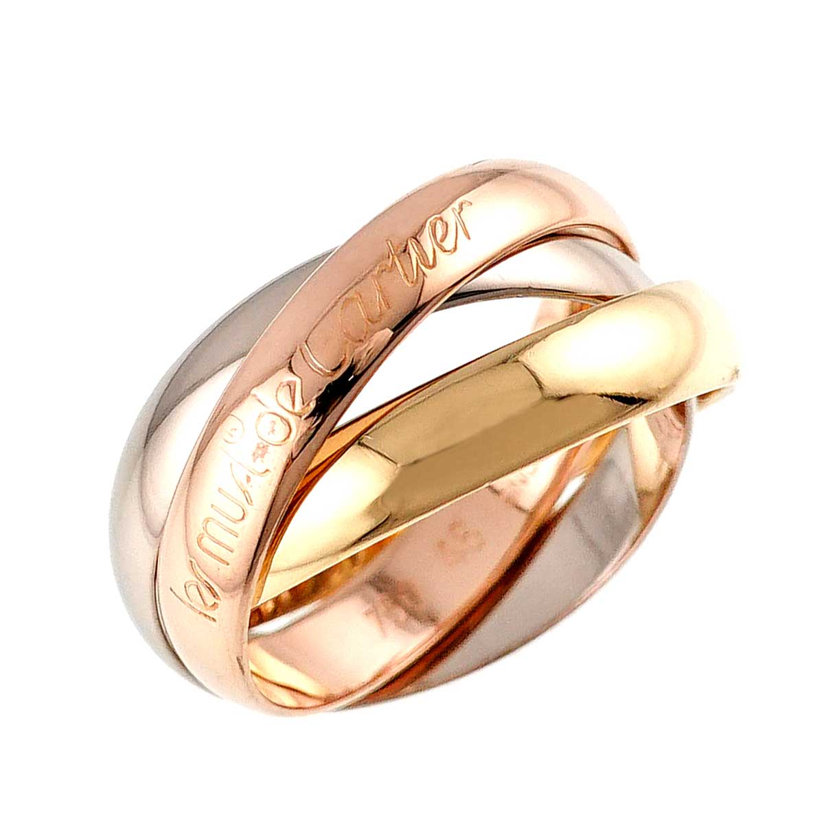 Trinity Ring MM 18K YG WG PG 750 Size48 4.5(US)