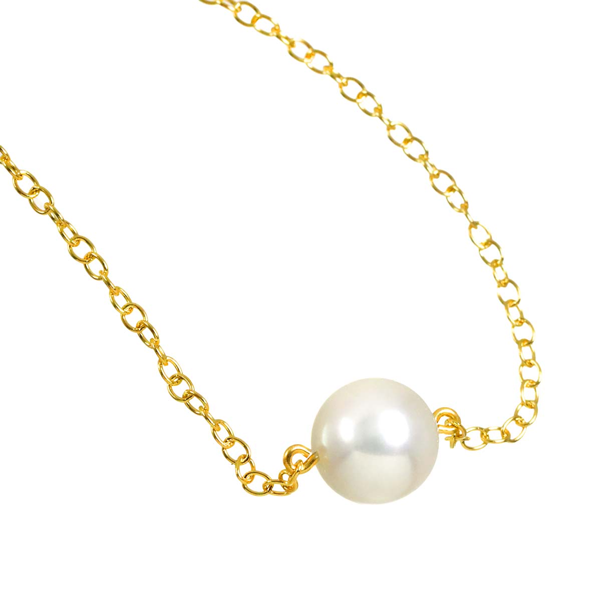 Akoya Pearl 7.1mm Necklace 18K YG 750