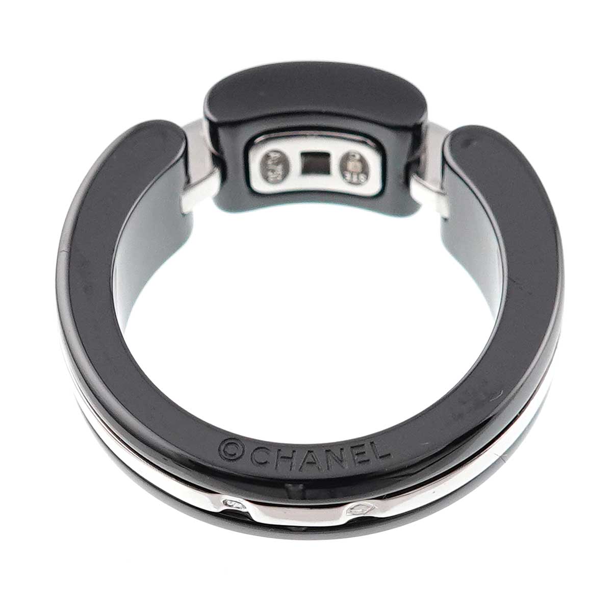 ULTRA Ring Black Ceramic 18K WG 750 Size51 5.25(US)
